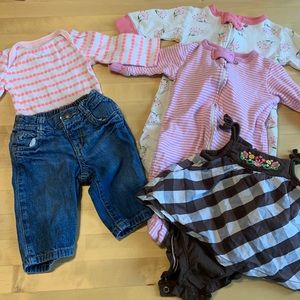 Baby girl bundle with sleepers size 0-3m